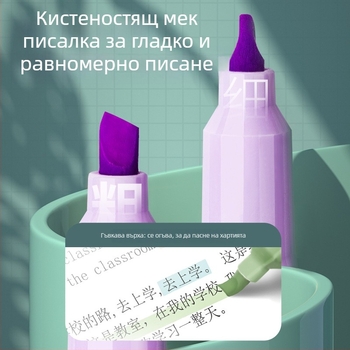 Deli S745 флуоресцентен маркер с шест меки върха, пластмасов корпус, кутия, модел S745, спецификации 288/24