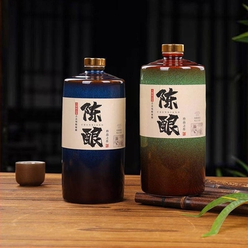 Friendship Ceramics Керамично Винено Сет, Ретро Китайски Стил, Градиентна Глазура, Пролет 2025