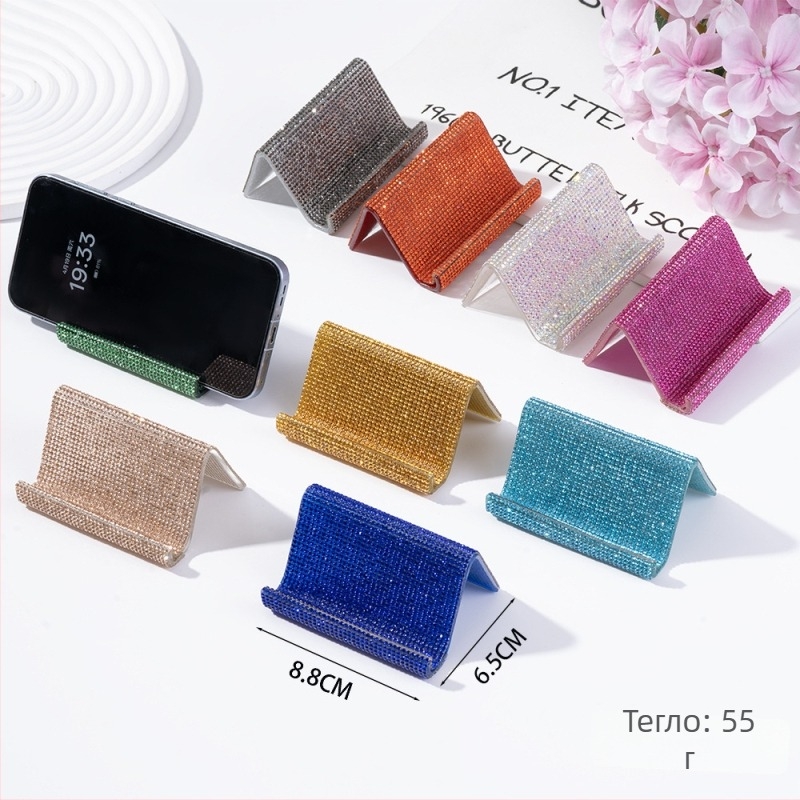 Десктоп стойка с акрилни кристали за визитки, пощенски картички и телефони