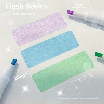 Baoneng маркер за подчертаване с блестящи частици – звездно небе, пясъчен блясък, японски стил, за ученици; Модел: Nothing; Внос: Не; Подарък: Не.