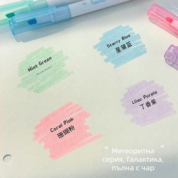 Baoneng маркер за подчертаване с блестящи частици – звездно небе, пясъчен блясък, японски стил, за ученици; Модел: Nothing; Внос: Не; Подарък: Не.