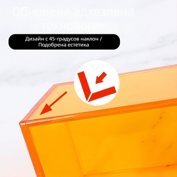 Акрилен държач за химикалки, квадратен настолен органайзер, персонализируем, без лого, налична частна марка