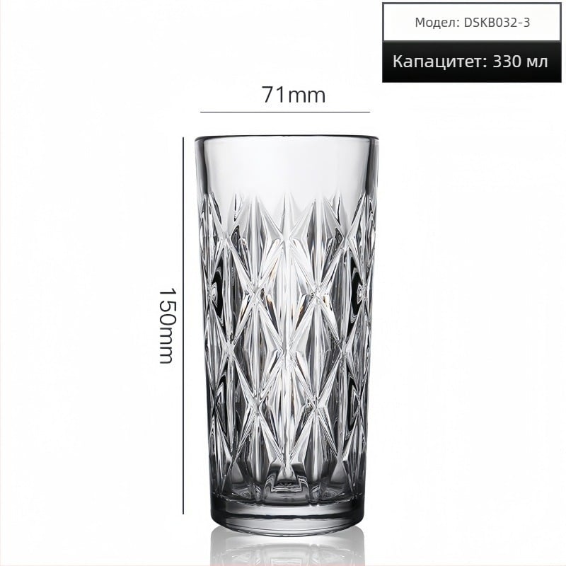 DELISOGA чаша за уиски Nordic стил (301–400 ml; стъклена; комплект 6–10 бр)