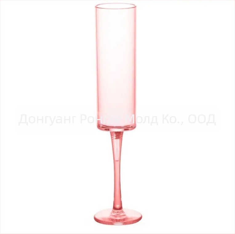 Пластмасова чаша за шампанско, прозрачен корпус, модерен стил, обем 101–200 ml, възможност за печат на лого