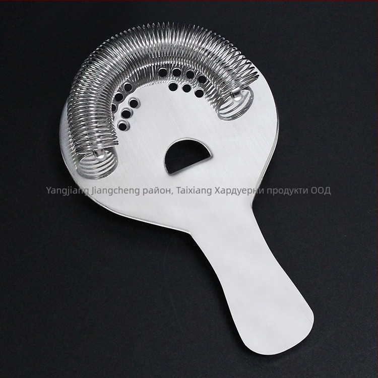 Коктейл филтър за лед от неръждаема стомана с огледално покритие, възможност за персонализиране и печат на лого