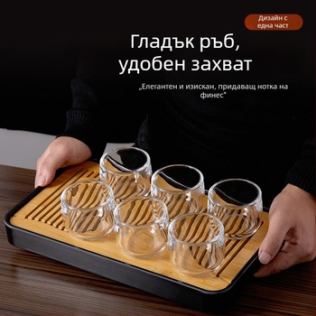 Винена чаша с дебело трайно стъкло, прозрачна, капацитет до 100 ml, възможност за печат на лого