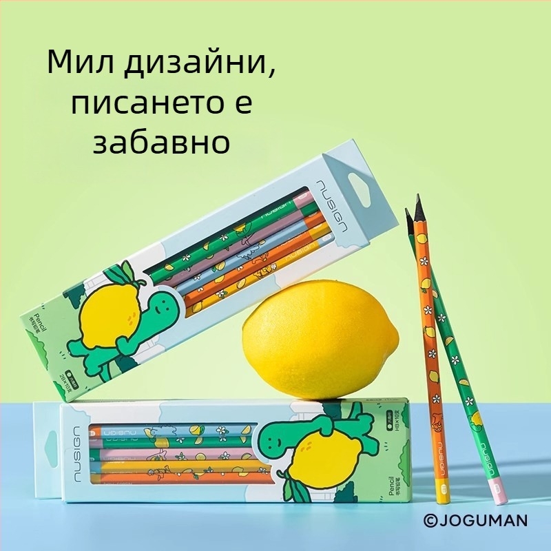 Молив NS803-2BQ HB/2B, шестоъгълен корпус, кутия, 10 бр.