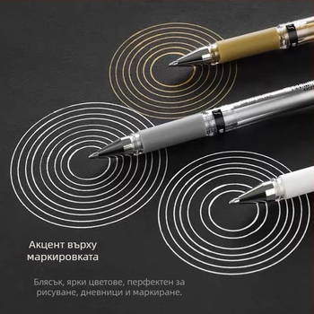 Писалка за арт и дизайн с bullet връх, пластмасов корпус, капачка, кутия UM-153