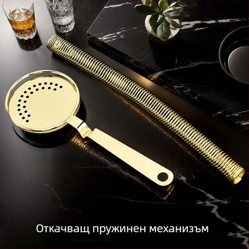 Бар инструмент: Неръждаема стомана коктейлен филтър за лед, професионален, стил модерна простота, тегло 100 г, опаковка единична