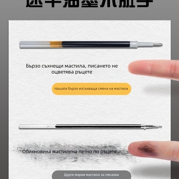 K35 неутрален рефил за балпойнт писалка, натисков тип, 0,3 мм линия, 100 бр