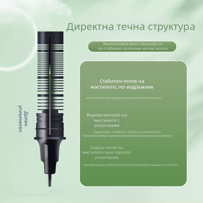 Учебна ролерболна писалка за изпити с течно мастило, MX, серия Straight Liquid, пластмасов корпус, не се изтрива