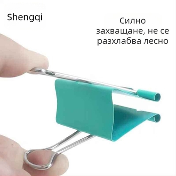 Shengqi цветни Morandi клипсове за папки, комплект с дълъг край, 3/4/5 и 4/5/6