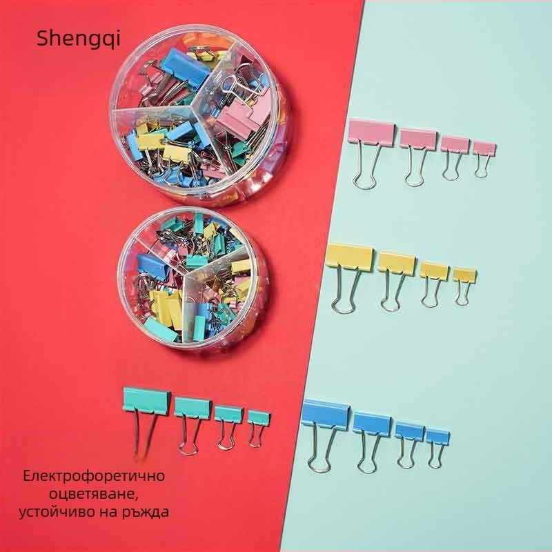 Shengqi цветни Morandi клипсове за папки, комплект с дълъг край, 3/4/5 и 4/5/6
