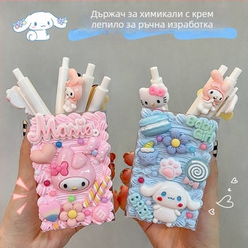 DIY пластмасов държач за писалки, квадратна форма, настолно съхранение, подходящ за подарък