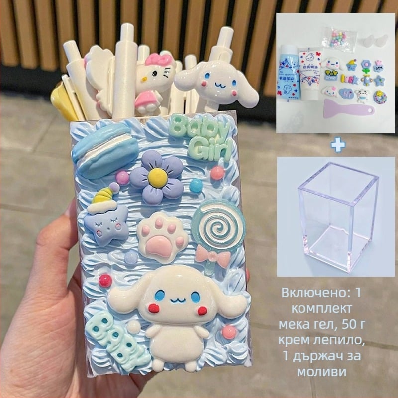 DIY пластмасов държач за писалки, квадратна форма, настолно съхранение, подходящ за подарък