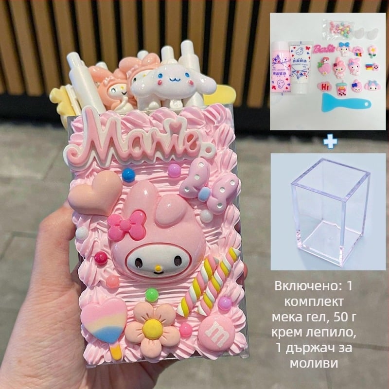 DIY пластмасов държач за писалки, квадратна форма, настолно съхранение, подходящ за подарък