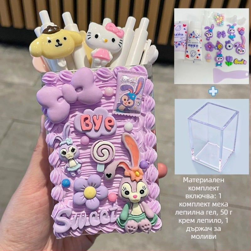 DIY пластмасов държач за писалки, квадратна форма, настолно съхранение, подходящ за подарък