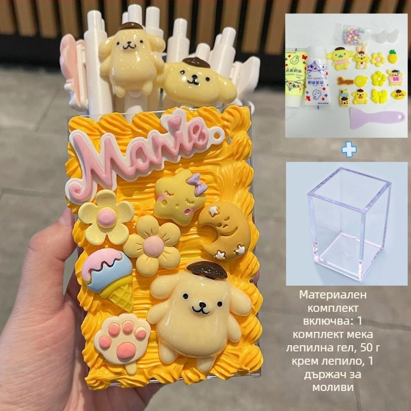 DIY пластмасов държач за писалки, квадратна форма, настолно съхранение, подходящ за подарък