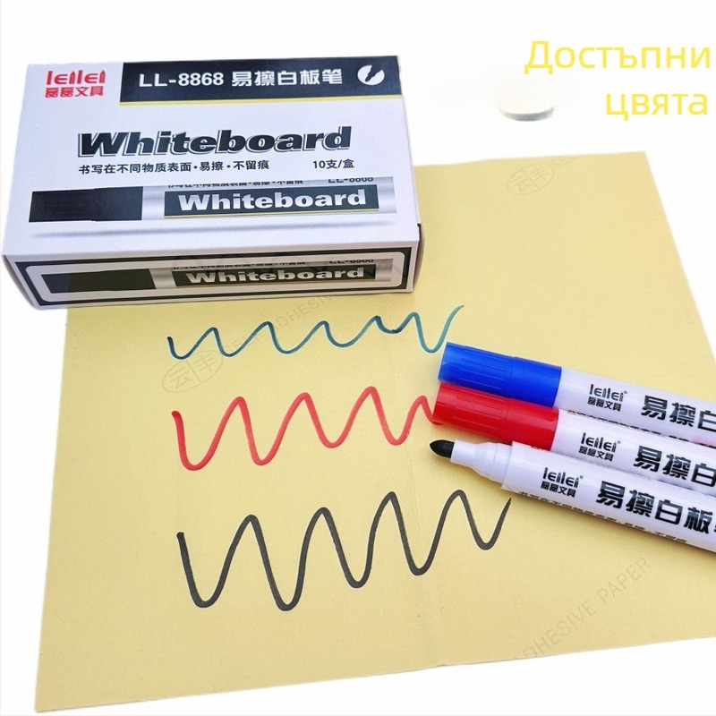 Маркер за бяла дъска Leilei Stationery, модел 0415-9, Chunle CL-588, пластмасов корпус, ширина на линията 3 мм, опаковка в кутия