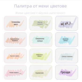 Градиентна цветна подчертаваща писалка за ученици с защита на зрението, стилен многоцветен маркер с наклонен връх за водене на дневник