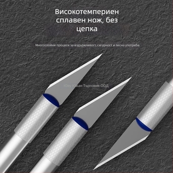 Крафт нож с алуминиев прът и лезвие от сплавна стомана; тегло 10; дължина 10