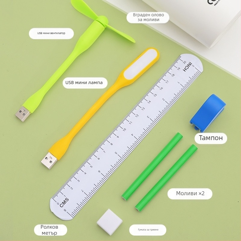 Многофункционален офисен комплект с кутия за химикалки и чаша за кафе, модел 1101, пластмасов, кръгъл, без лого