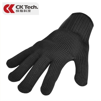 Ръкавици против порязване от неръждаема стомана с тел за индустриално боравене с метал и стъкло – F‑клас, износоустойчиви.