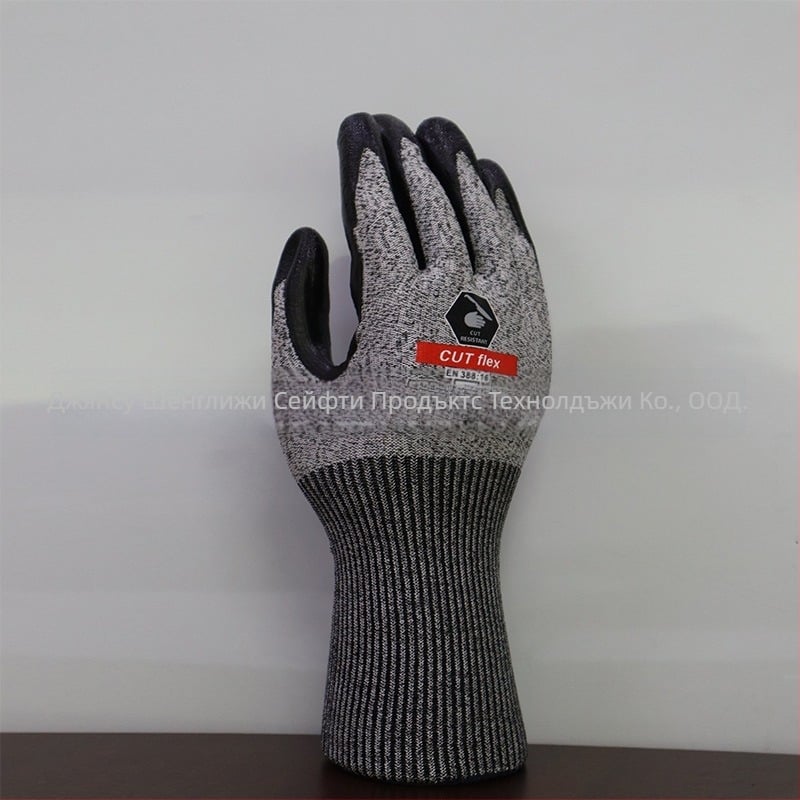 Нитрилни ръкавици против порязвания, модел 3, за работа на обекта, дължина 23–24 cm