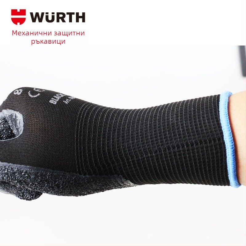 WURTH механични защитни ръкавици, найлон, устойчиви на порязвания, дължина 20–25 см, за строителство, земеделие, складиране и автомобилна индустрия