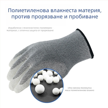 Pufite полиефиленови влакна ръкавици против прорязване и пробиване, антихлъзгави, маслоустойчиви и износоустойчиви (анти прорязване, анти пробиване, антихлъзгави, маслоустойчиви, износоустойчиви)