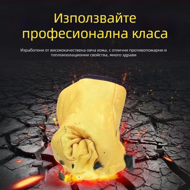Ръкавици за заваряване, овча кожа, многоразови, заваръчна защита (Материал: овча кожа; Тип: многоразови; Приложение: заваряване; Функция: заваръчни ръкавици)