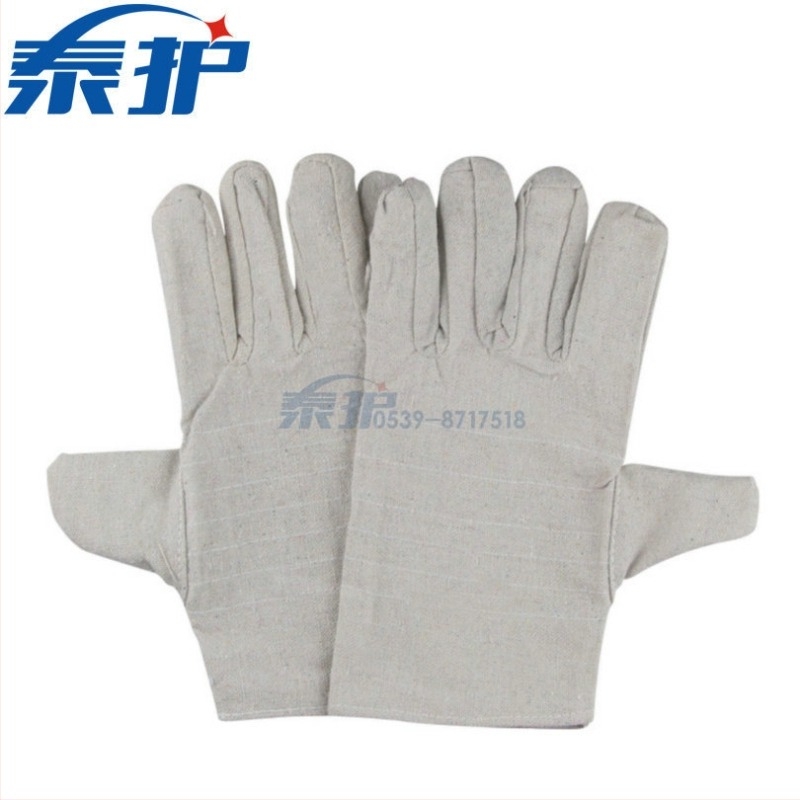 Заваръчни ръкавици от платно, двойнослойни, полуобшит вътрешен слой, дължина около 24 см, Taihu