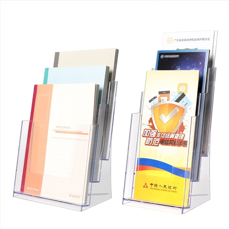 Kaboss акрилна настолна дисплейна стойка - многослойна витрина за каталози и брошури