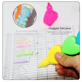Хайлайтър маркер, пластмасов корпус, модел JHS356, едностранен връх, без лого