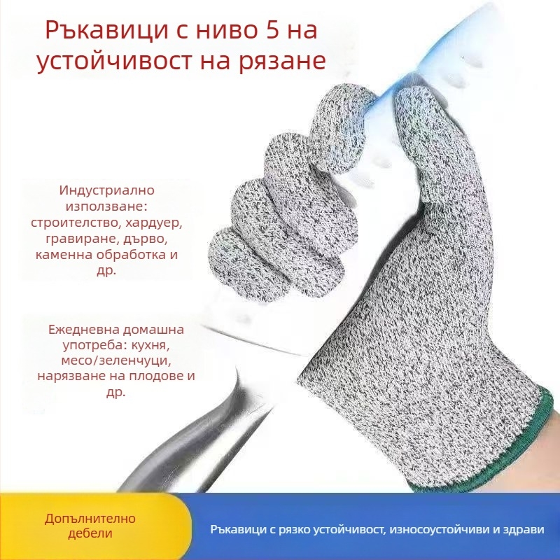 Ръкавици против порязвания за строителство и домашна работа – нейлонови, защита от порязване