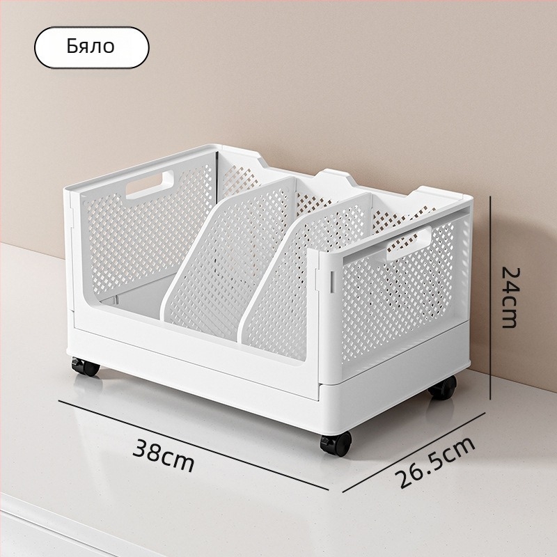 Сгъваема пластмасова кошница за съхранение — минималистичен Ins-стил настолен организатор за канцеларски материали, PP материал