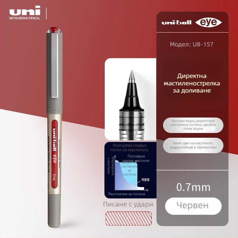 UB-157 ролербол писалка, серия Uni Mitsubishi, пластмасов корпус, течно мастило