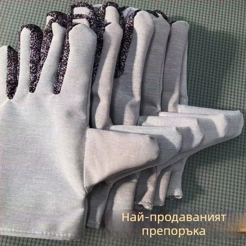 Замшеви работни ръкавици за трудова дейност, износоустойчиви, антихлъзгави, дишащи, за строителство
