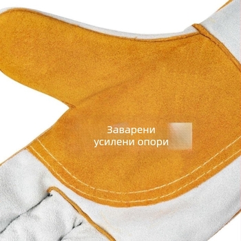 Телешки кожени заваръчни ръкавици за електрозаваряване — антиразрязване, антиопаряване, износоустойчиви и дишащи, за работа в стоманодобивни предприятия и корабостроителници