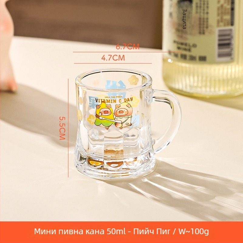 Kawashimaya x Lulu Pig колаборация: мини чаша за ликьор, стъклена чаша за вино; капацитет 1000 ml+; стил: модерен минимализъм, зодиакални знаци; 1 бр.; подаръчна кутия