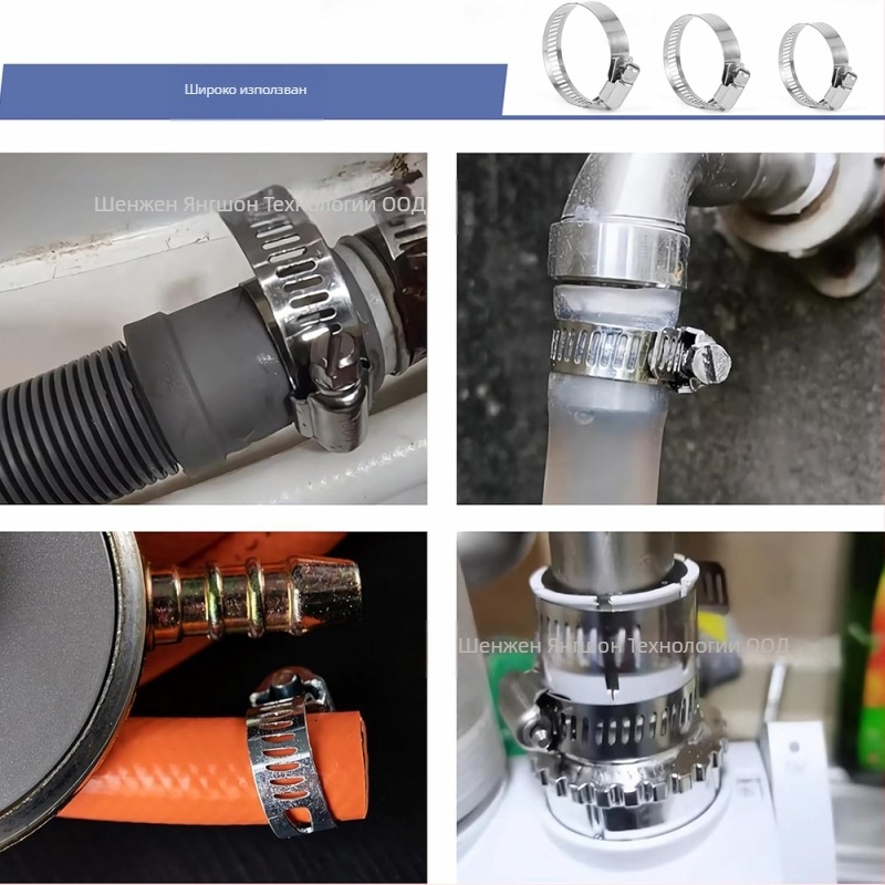 Комплект скоби за маркуч, 201 неръждаема стомана, американски стил, 6-51 mm, 80 броя в кутия