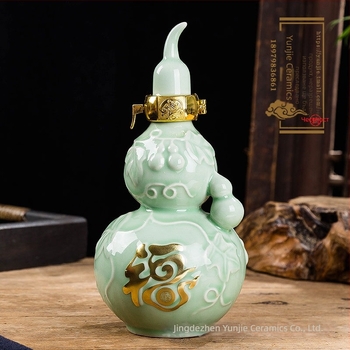 Керамична бутилка за вино Yunjie Ceramics, капацитет 1000 ml, прост стил, първокласно качество