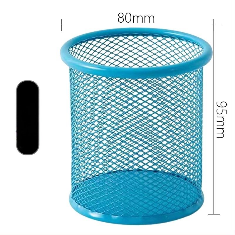 Поставка за химикалки – метална мрежеста, кръгла форма, подходящ подарък за съученик, Коледа