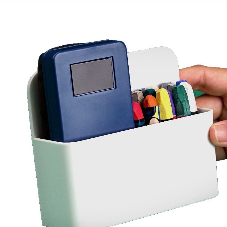 Вакуумно магнитен стенен държач за моливи за бяла и черна дъска – PVC, квадратен, голям капацитет