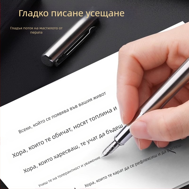 Burrad изцяло метална ролкова писалка с печат на лого и персонализация, метален връх, опакована в кутия