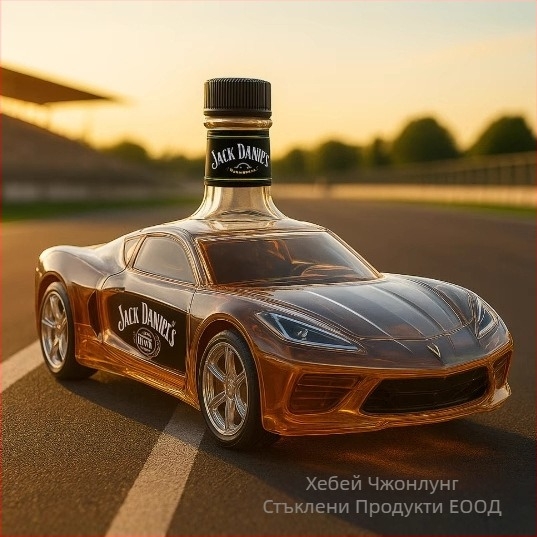 Уиски декантер Corvette C8, стъклена бутилка, стил лек лукс ретро, единична опаковка