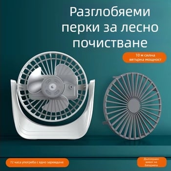 Десктоп малък вентилатор USB – ултра тих за офис, общежитие или дом