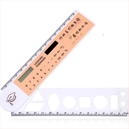 Соларно захранван многофункционален калкулатор с въртяща се линейка и 8-цифрен LED дисплей, модел XZ-302137