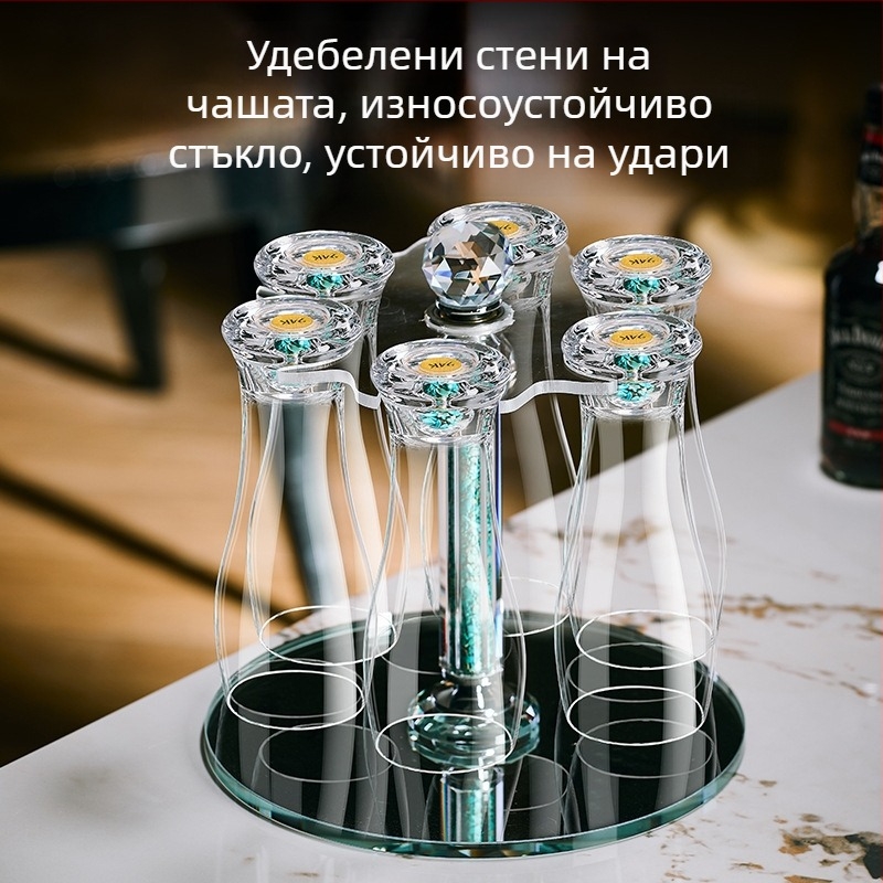 Пивена чаша за търговска употреба, дебел дизайн, чаша с голям обем, стъклена конструкция, въртящ се държач за чаши
