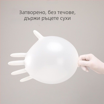 Еднократни нитрилни ръкавици, хранителен клас, устойчиви на масло и абразия, с отпечатано лого